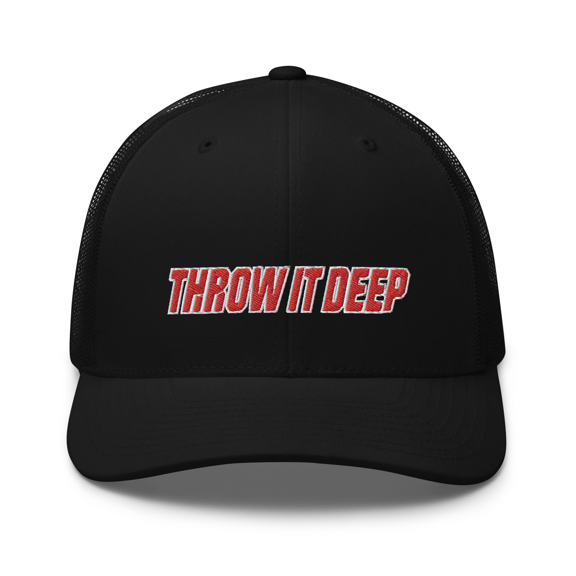 Throw It Deep Trucker Hat (Black)
