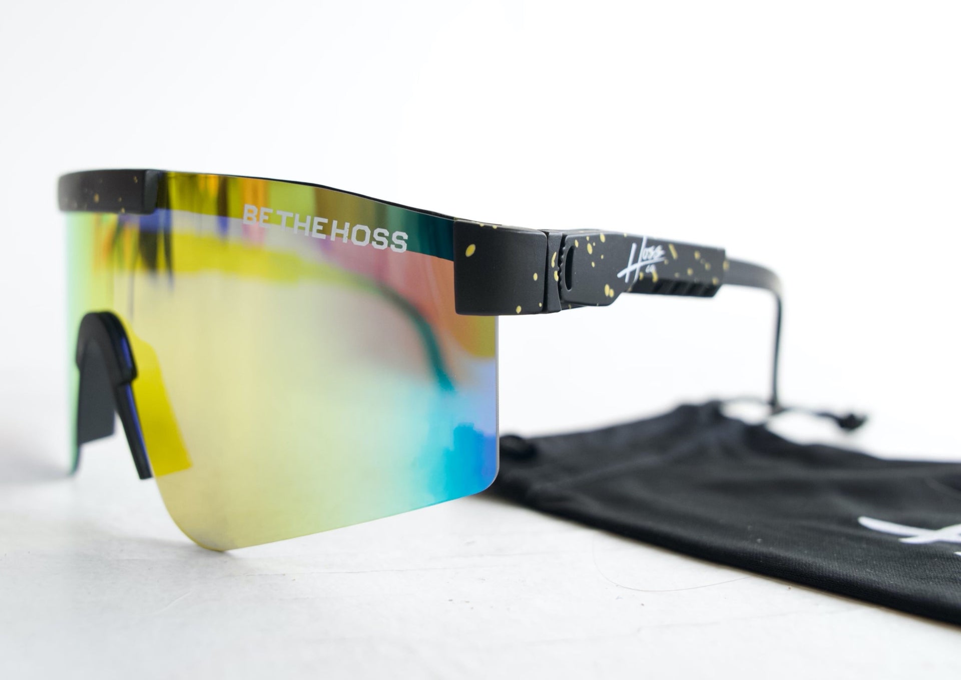 Gold & Black Polarized Sports Sunglasses
