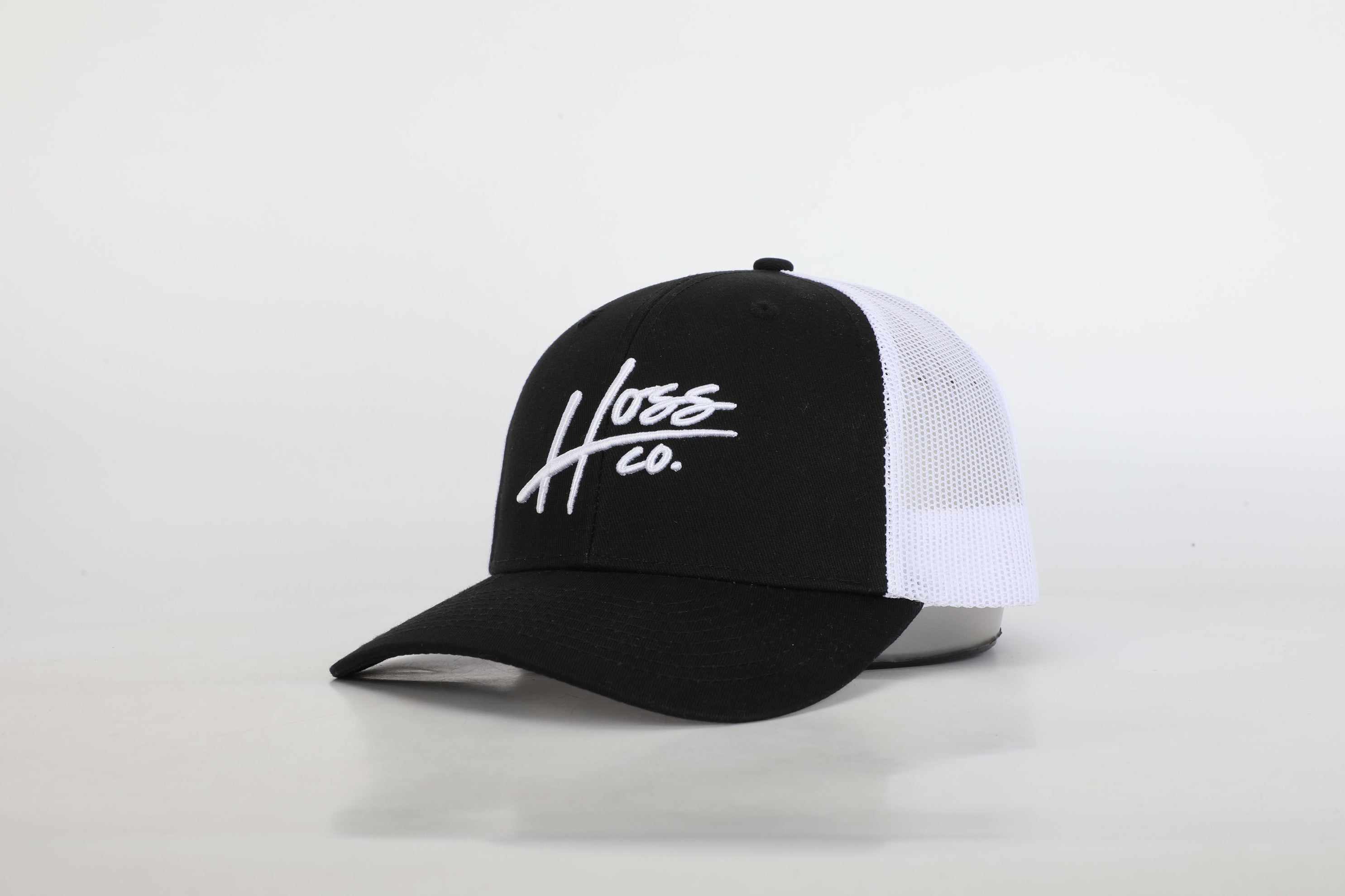 Hoss Black/White Trucker Hat