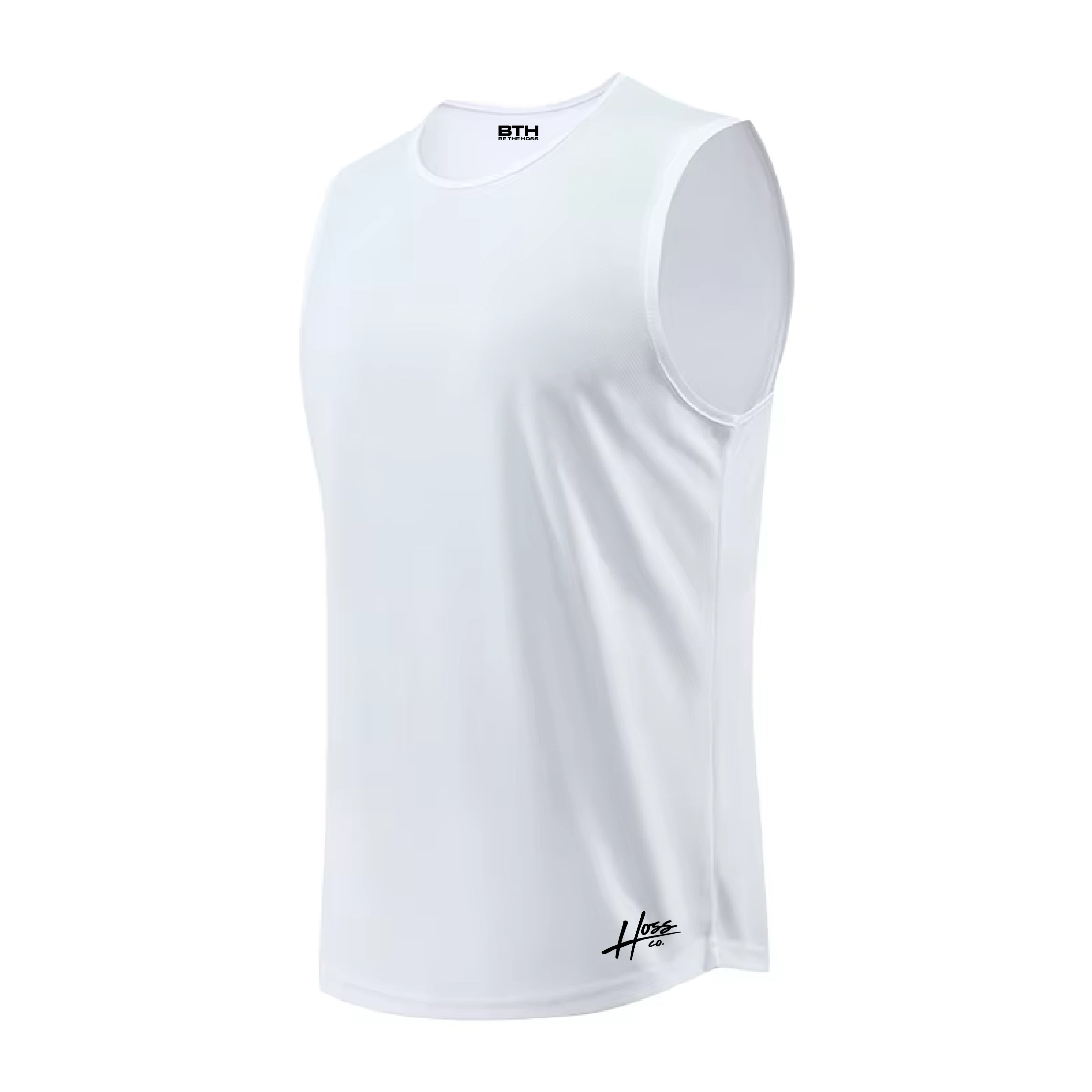 Hoss Mens Performance Tank - White