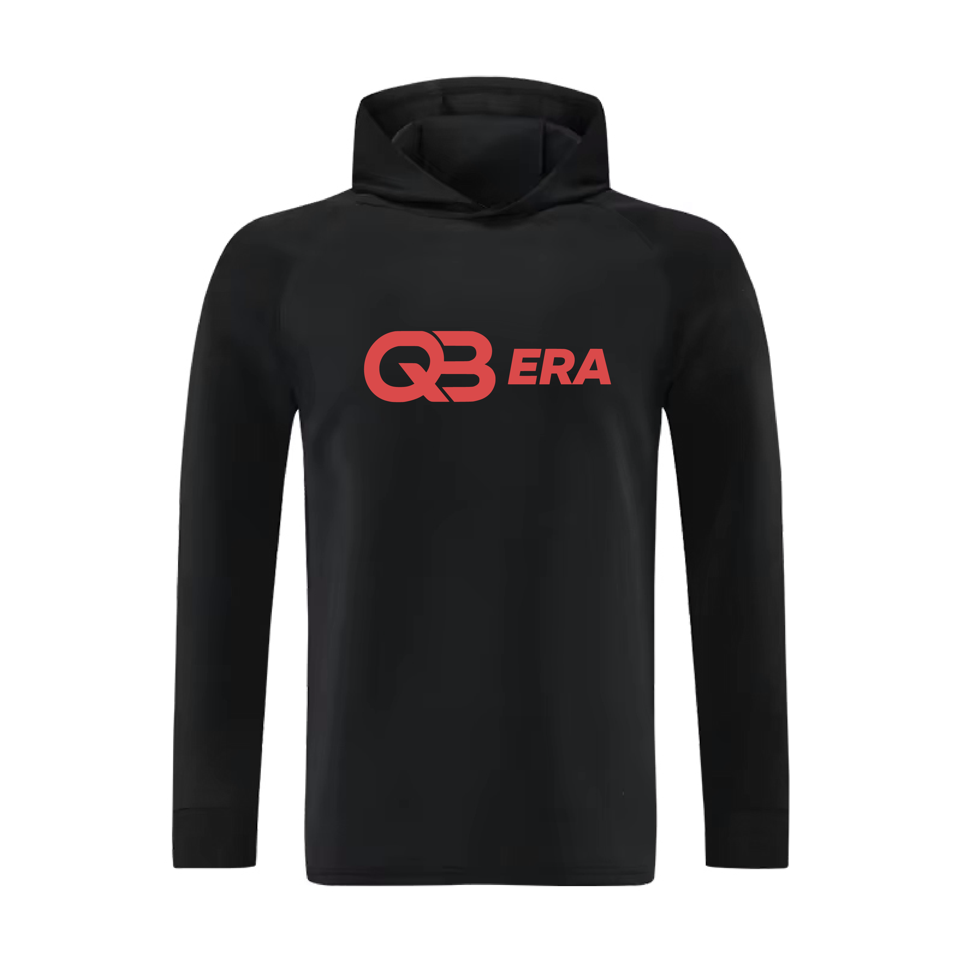 QB Era Athletic Hoodie Red Logo