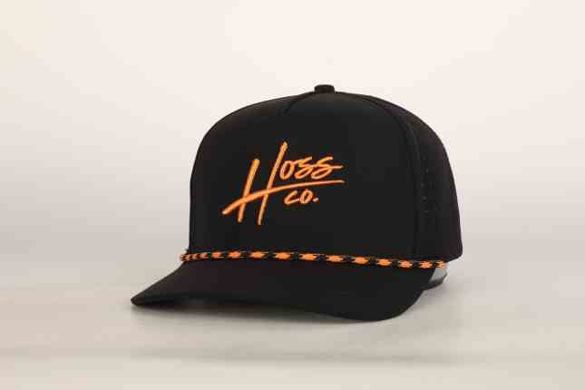 Hoss Orange & Black Rope Snapback