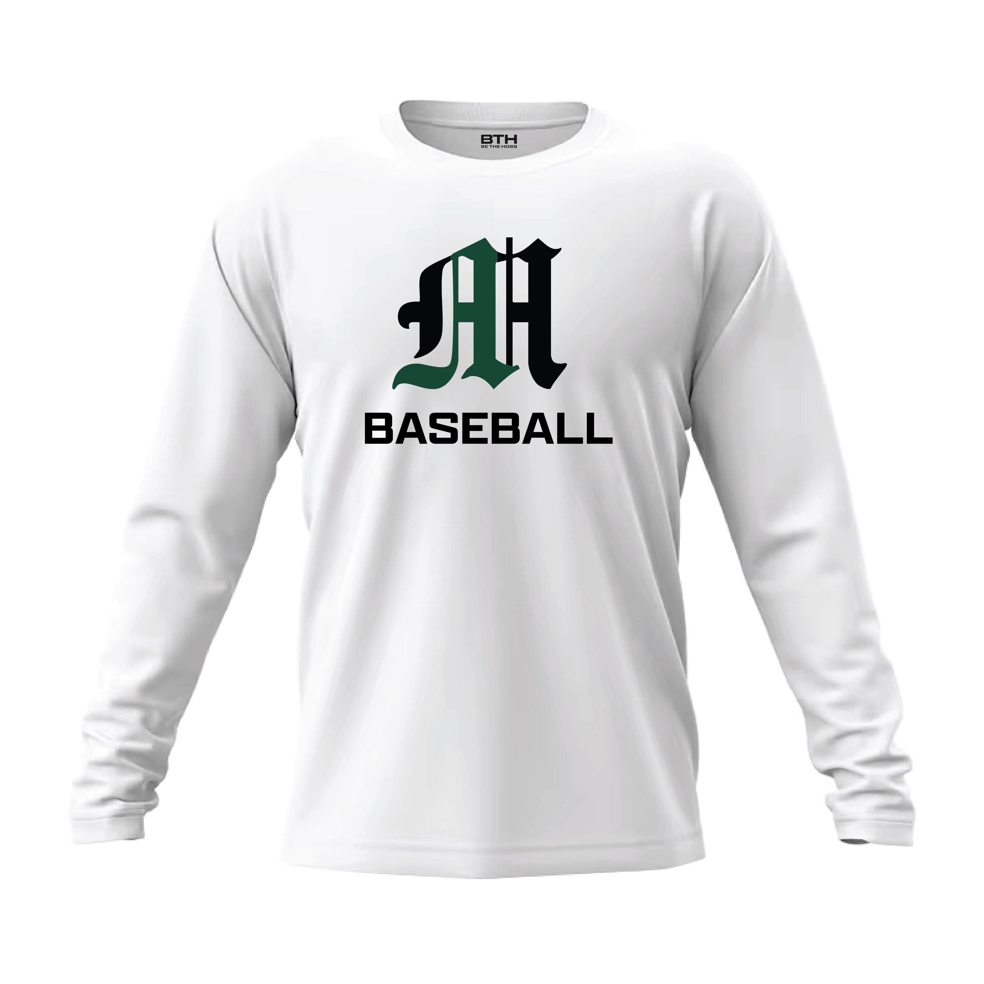 Magnet Baseball Long Sleeve Shirt - White