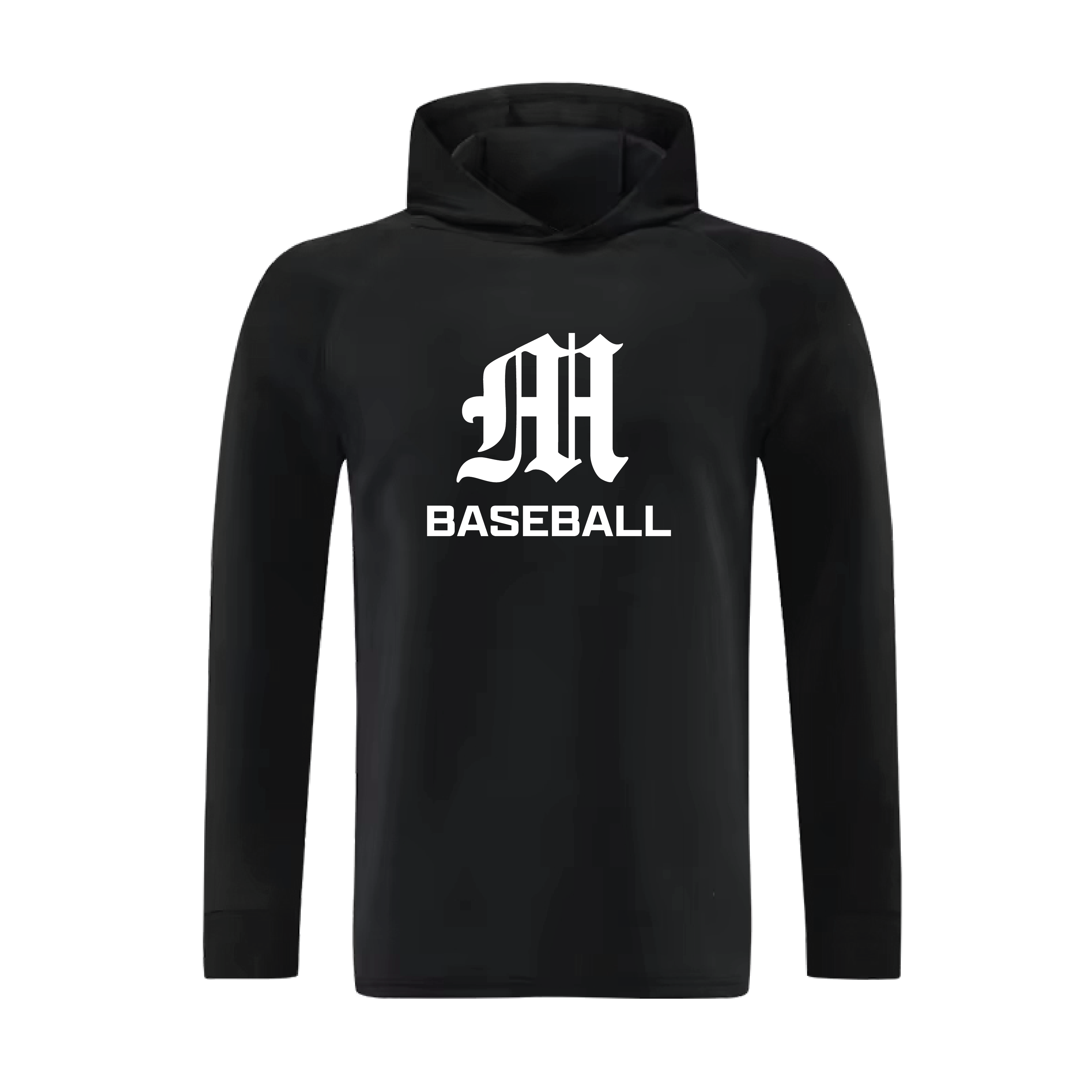 Magnet Baseball Long Sleeve Hoodie - Black