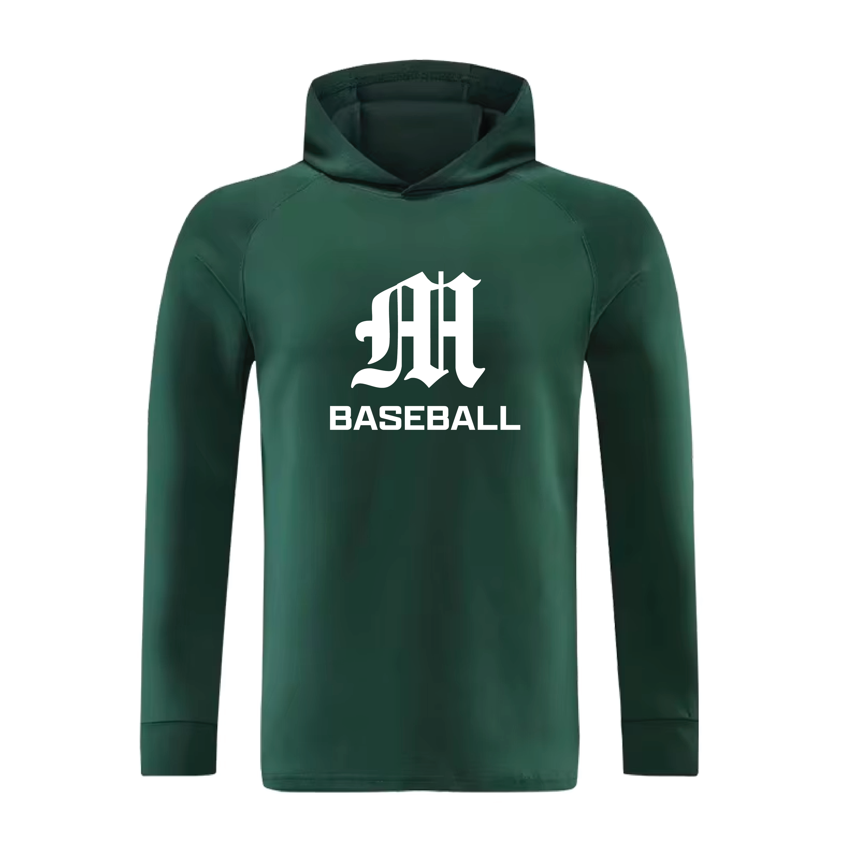 Magnet Baseball Long Sleeve Hoodie - Green