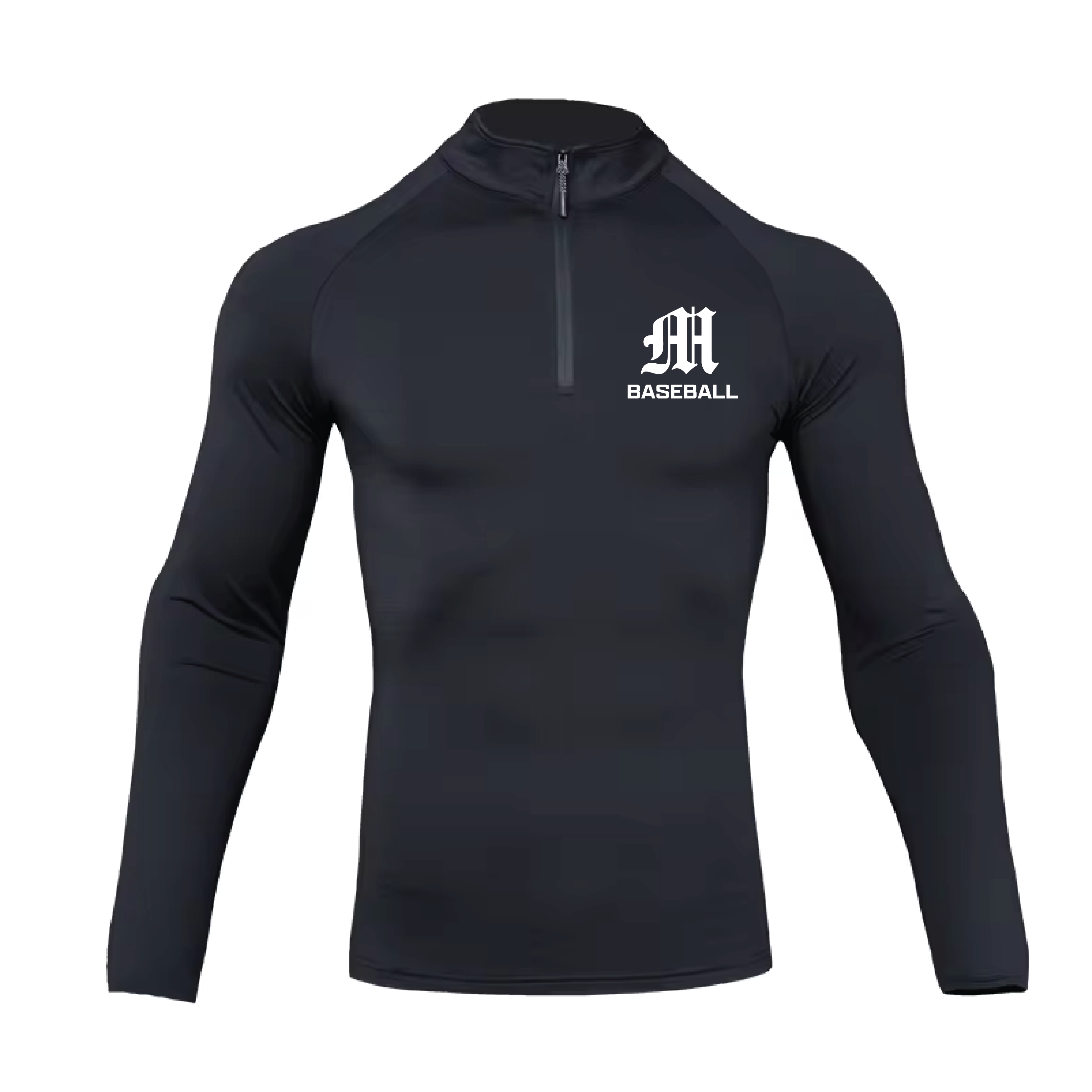 Magnet Baseball Quarter Zip Pullover - Black