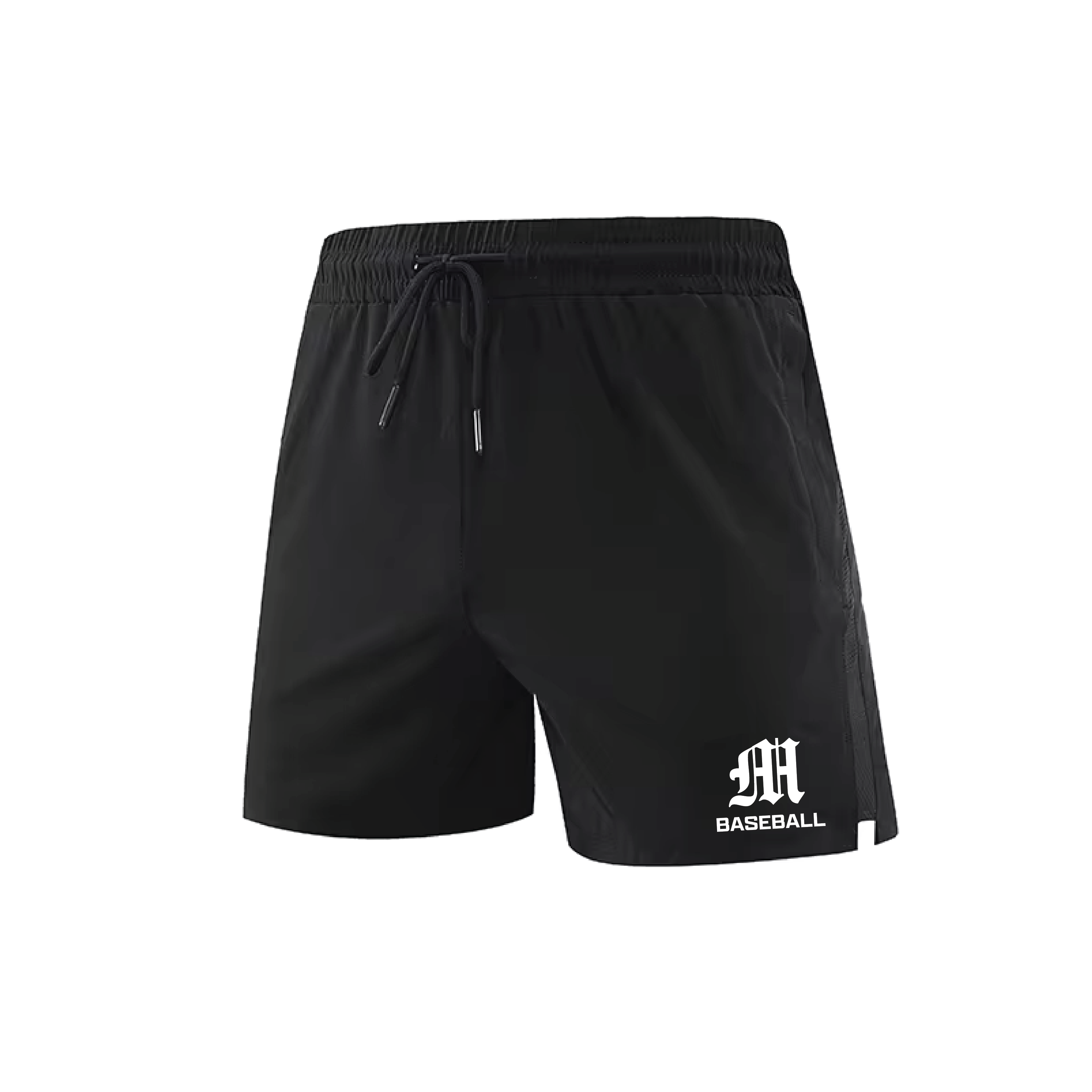 Magnet Baseball Mens Running Shorts - Black