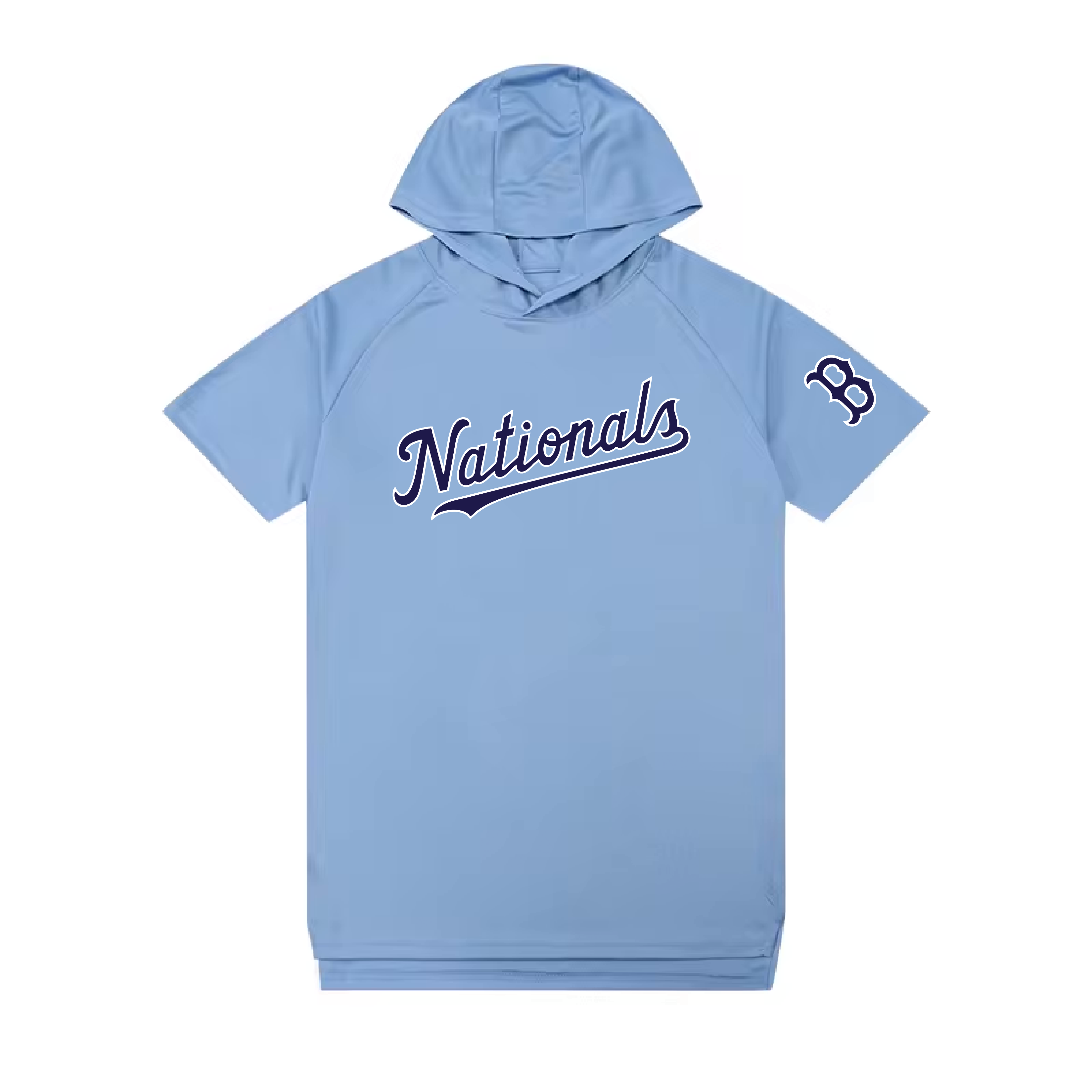 Nationals Short Sleeve hoodie - Carolina Blue