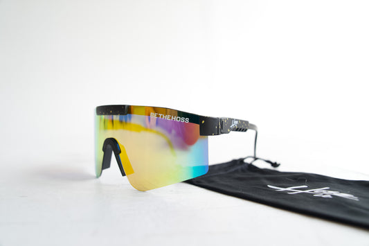 Gold & Black Polarized Sports Sunglasses