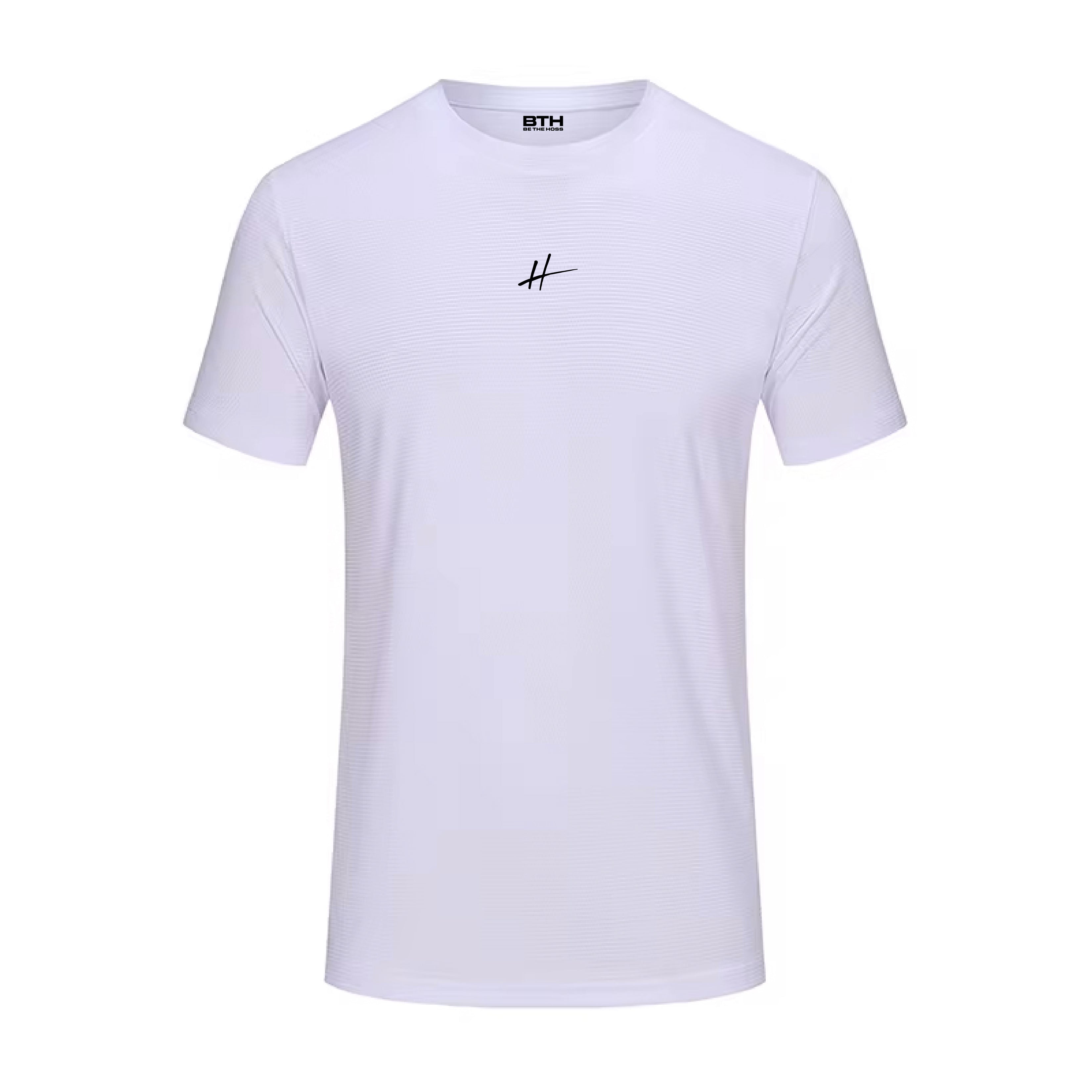 Hoss Athletic Shirt Logo Center Chest - White