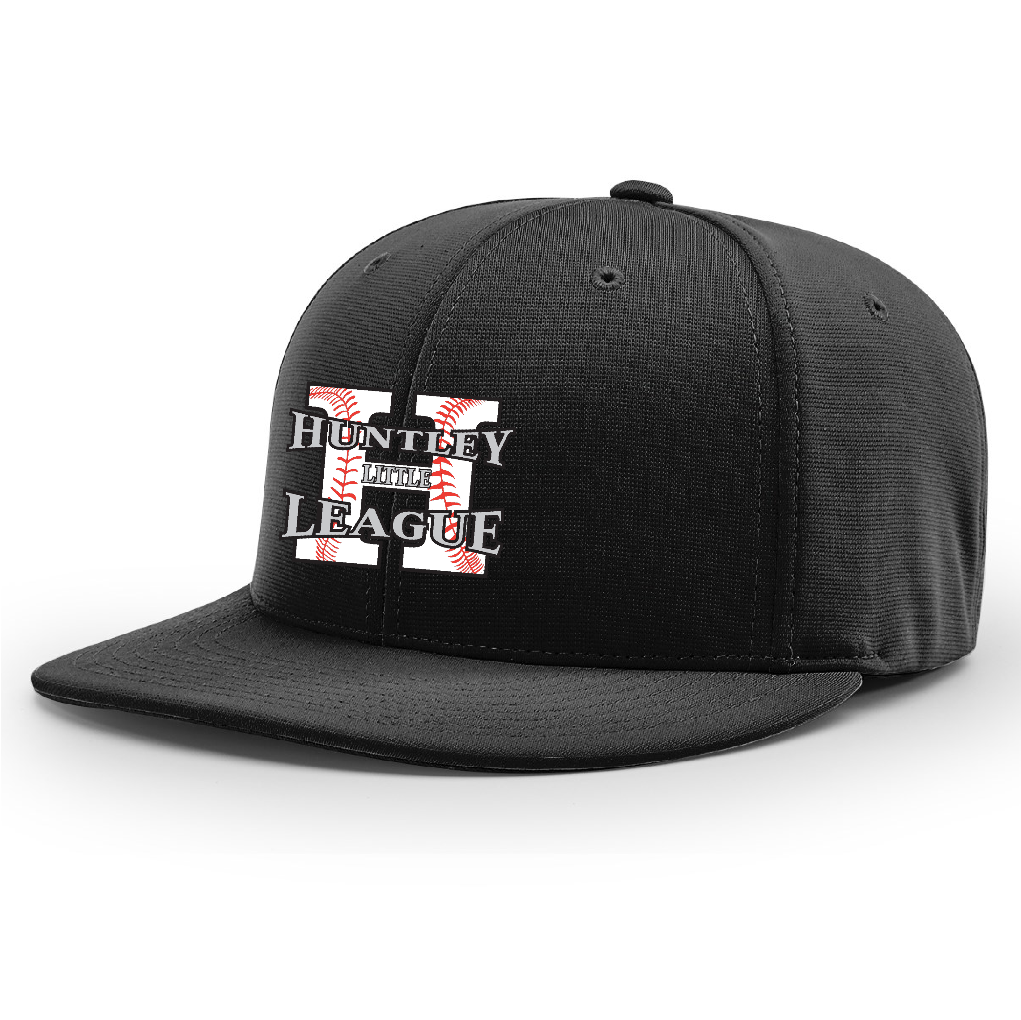 Huntley White H Flex Fit Hat Black