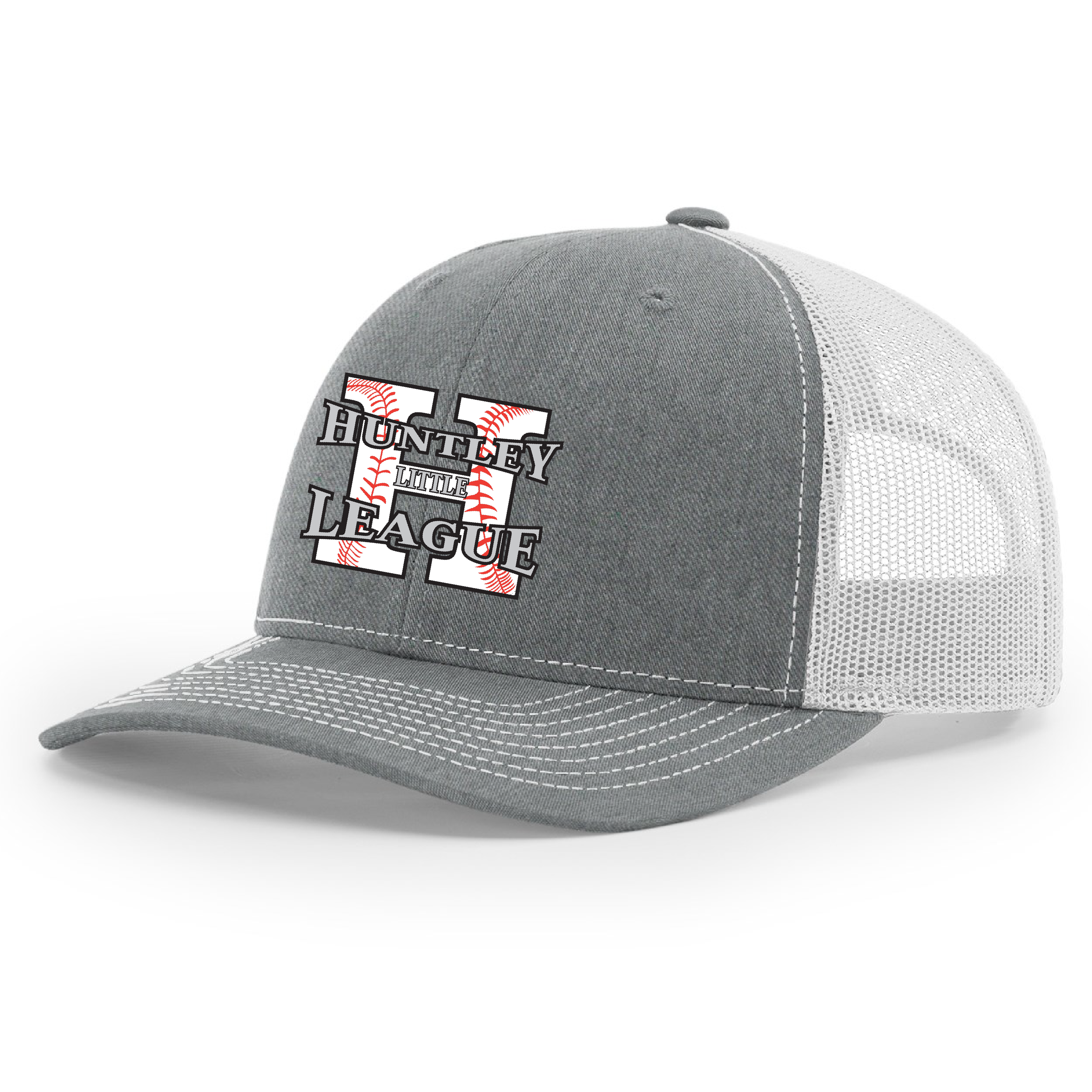 Huntley White H Trucker Hat Grey/White