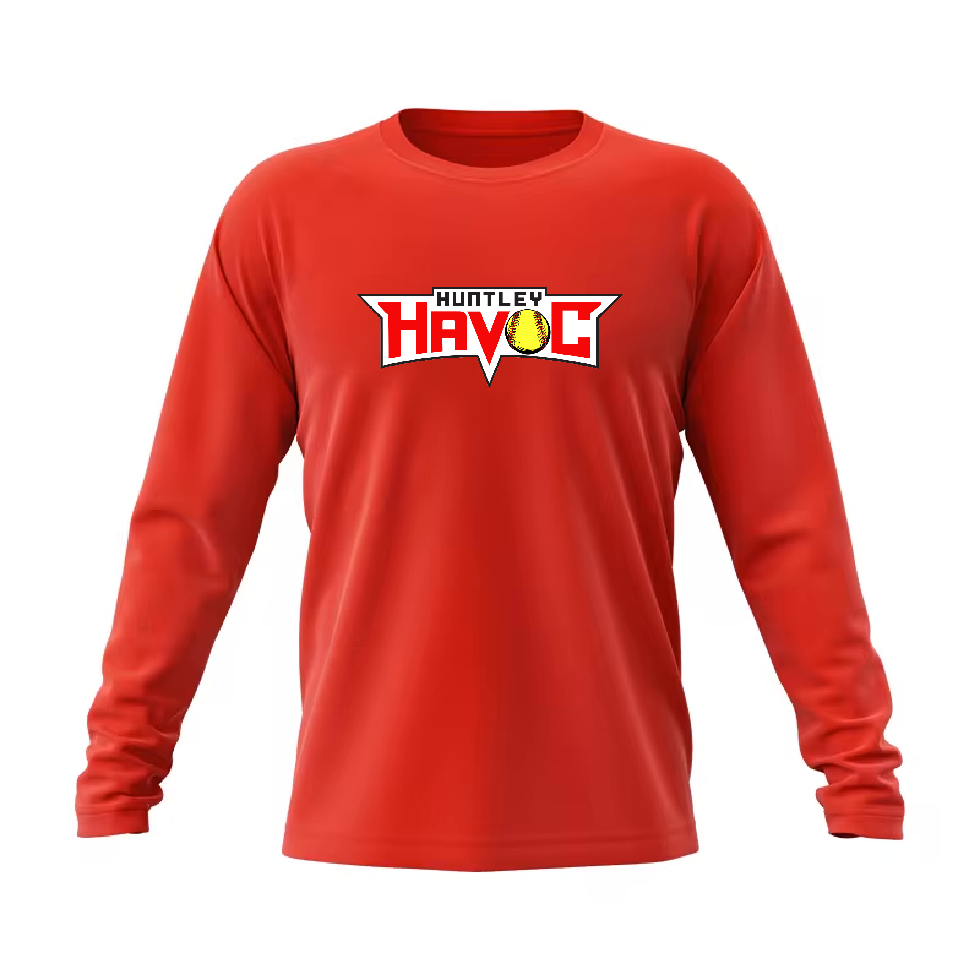 Huntley Havoc Long Sleeve Performance Shirt Red