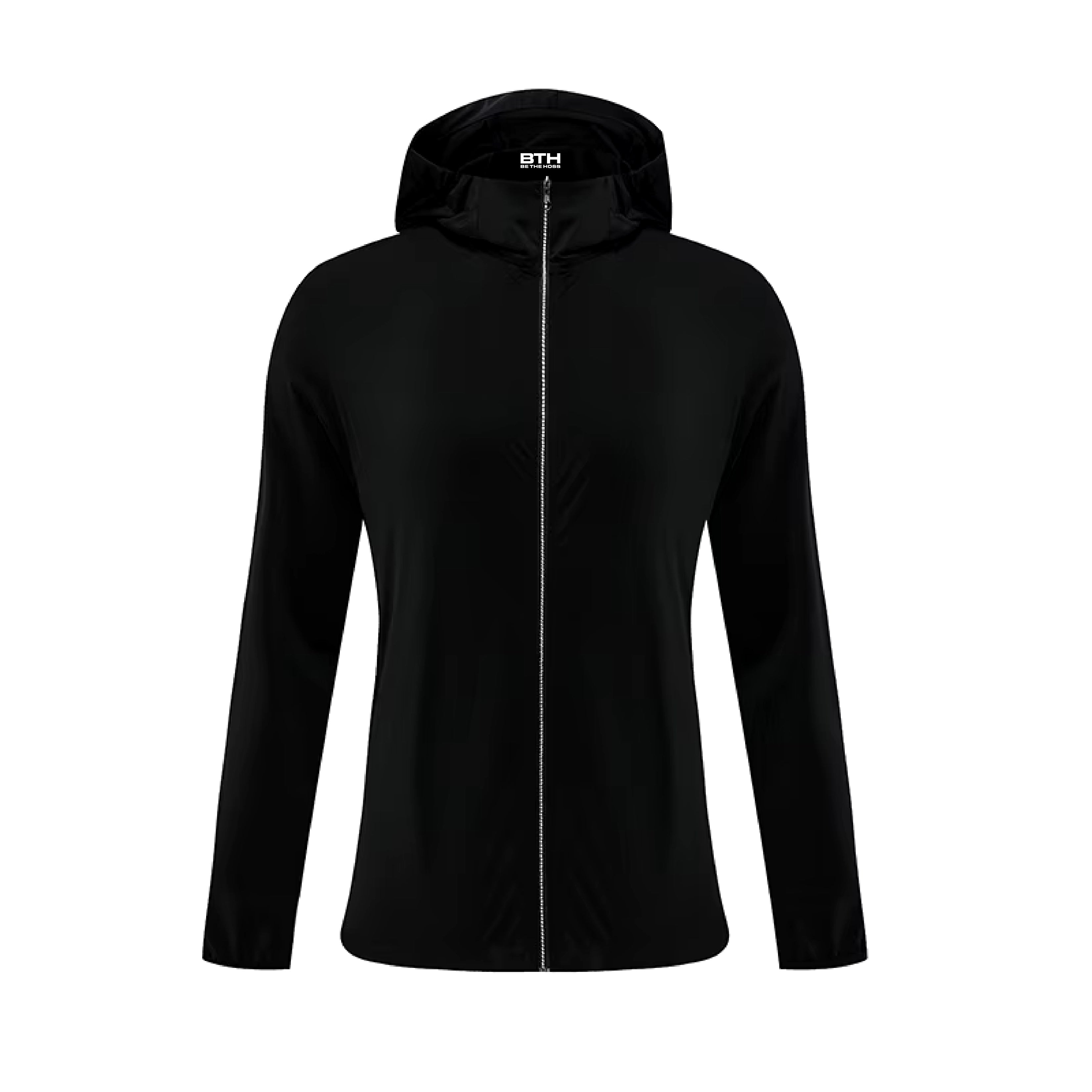 Hoss Women's Hooded Windbreaker - Black