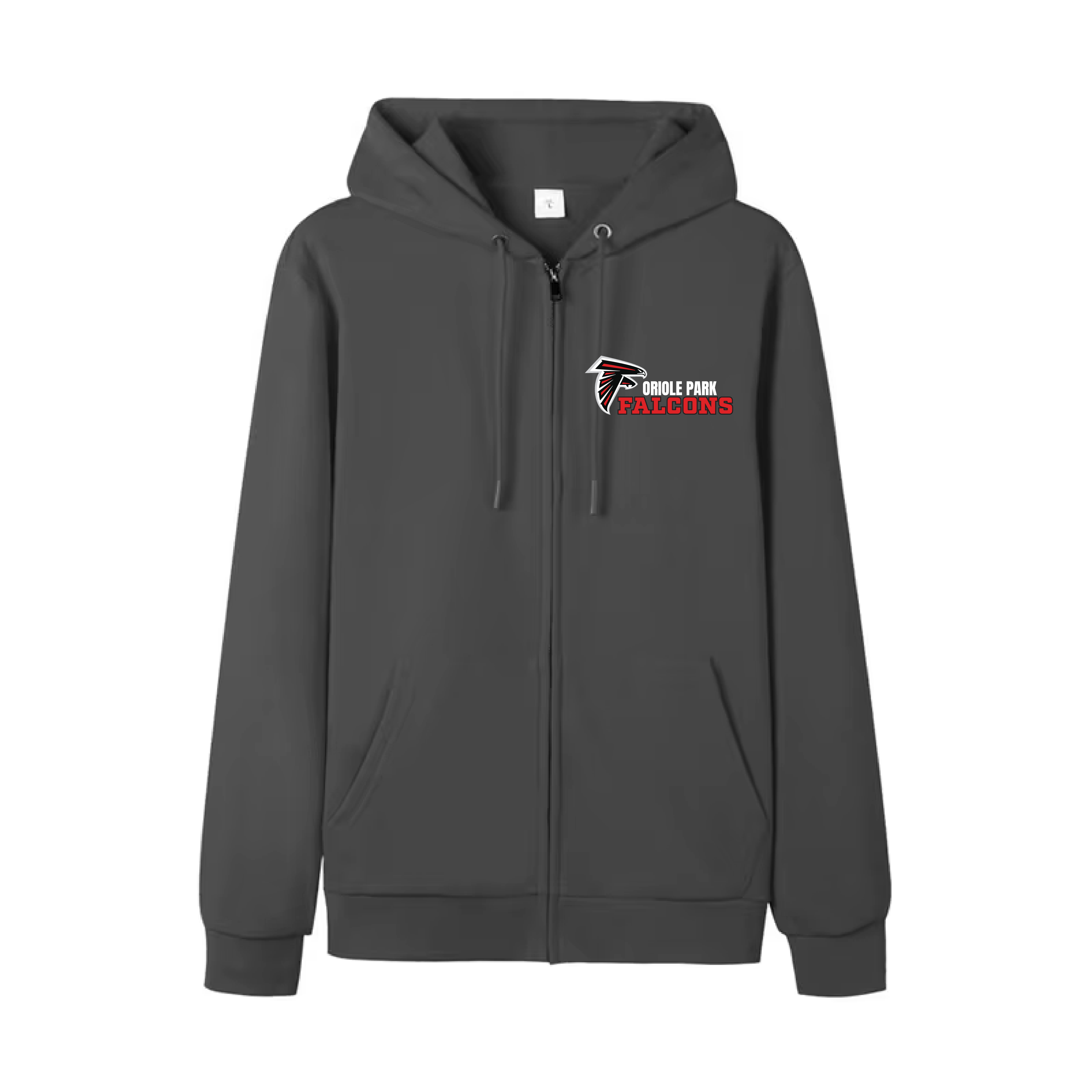 Oriole Park Zip Up Hoodie - Charcoal