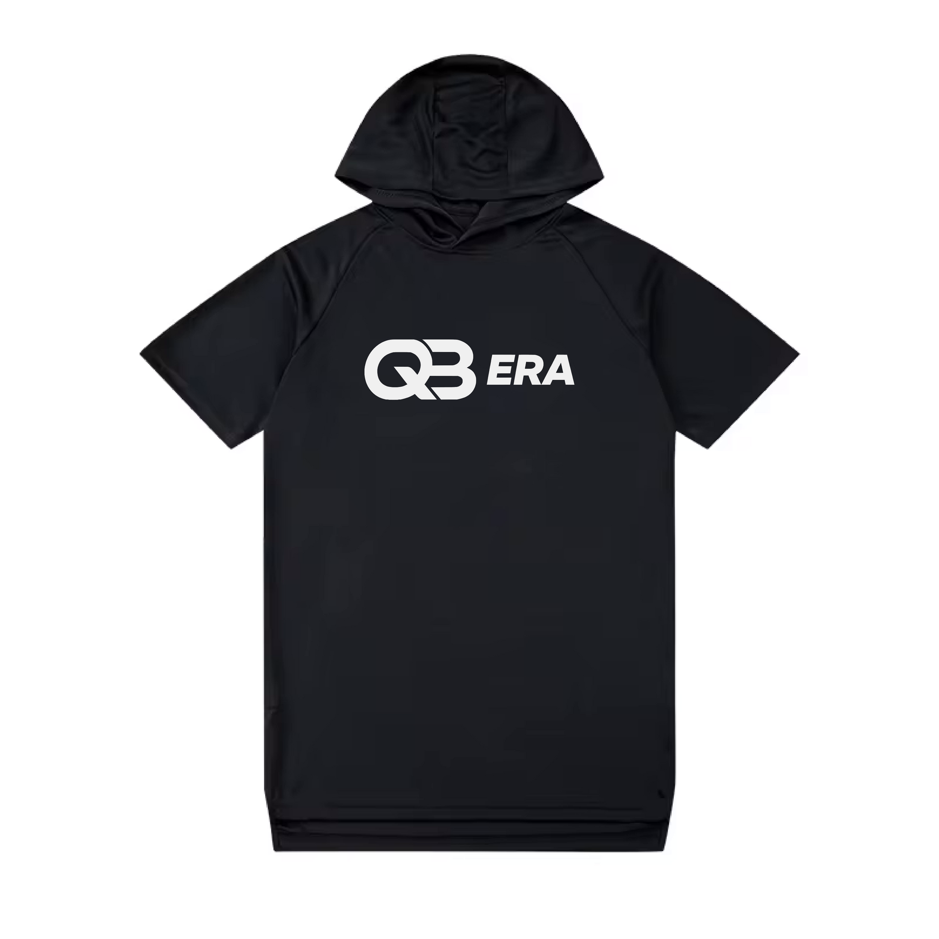 QB Era Short Sleeve Hoodie Black