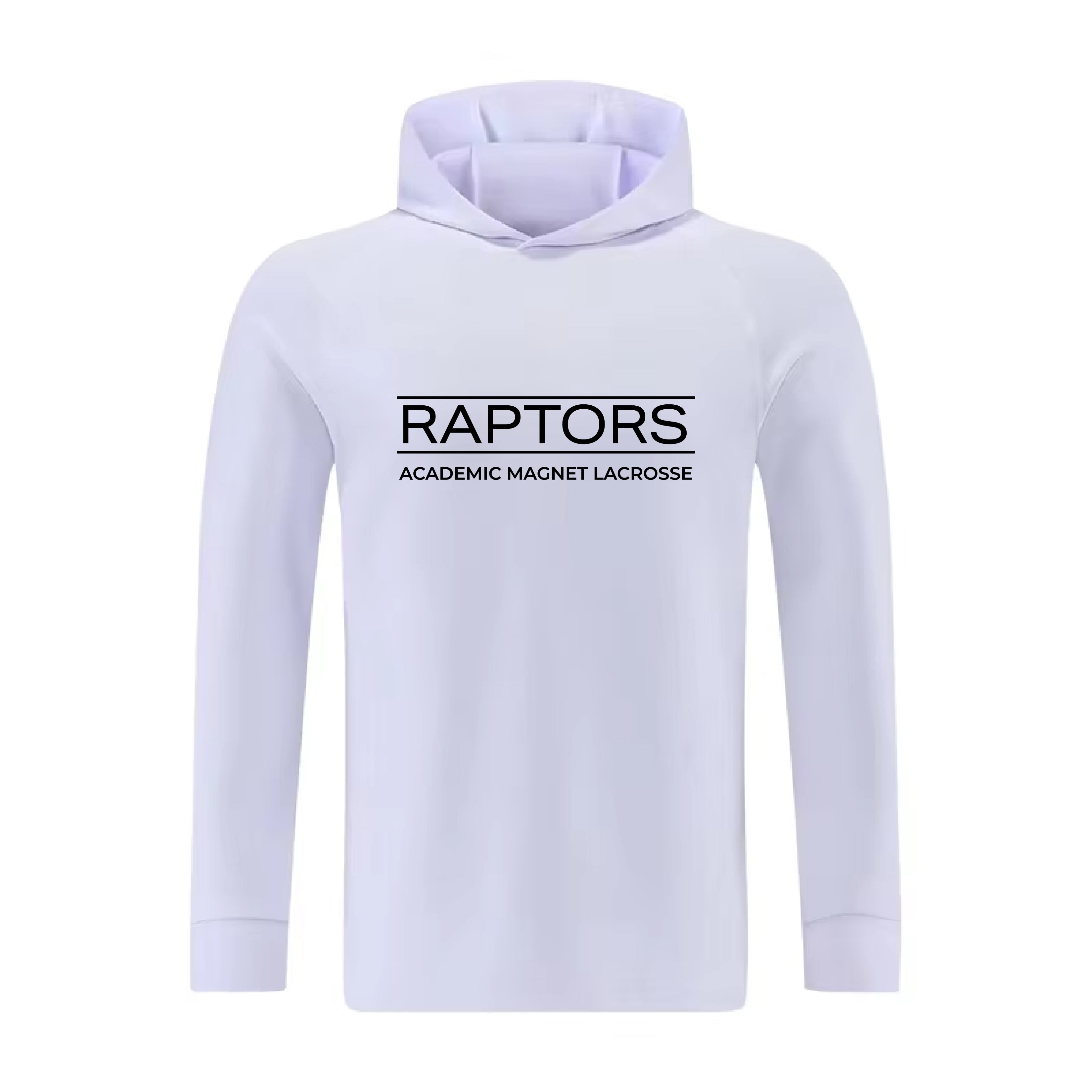 Raptors Lacrosse Long Sleeve Hoodie - White