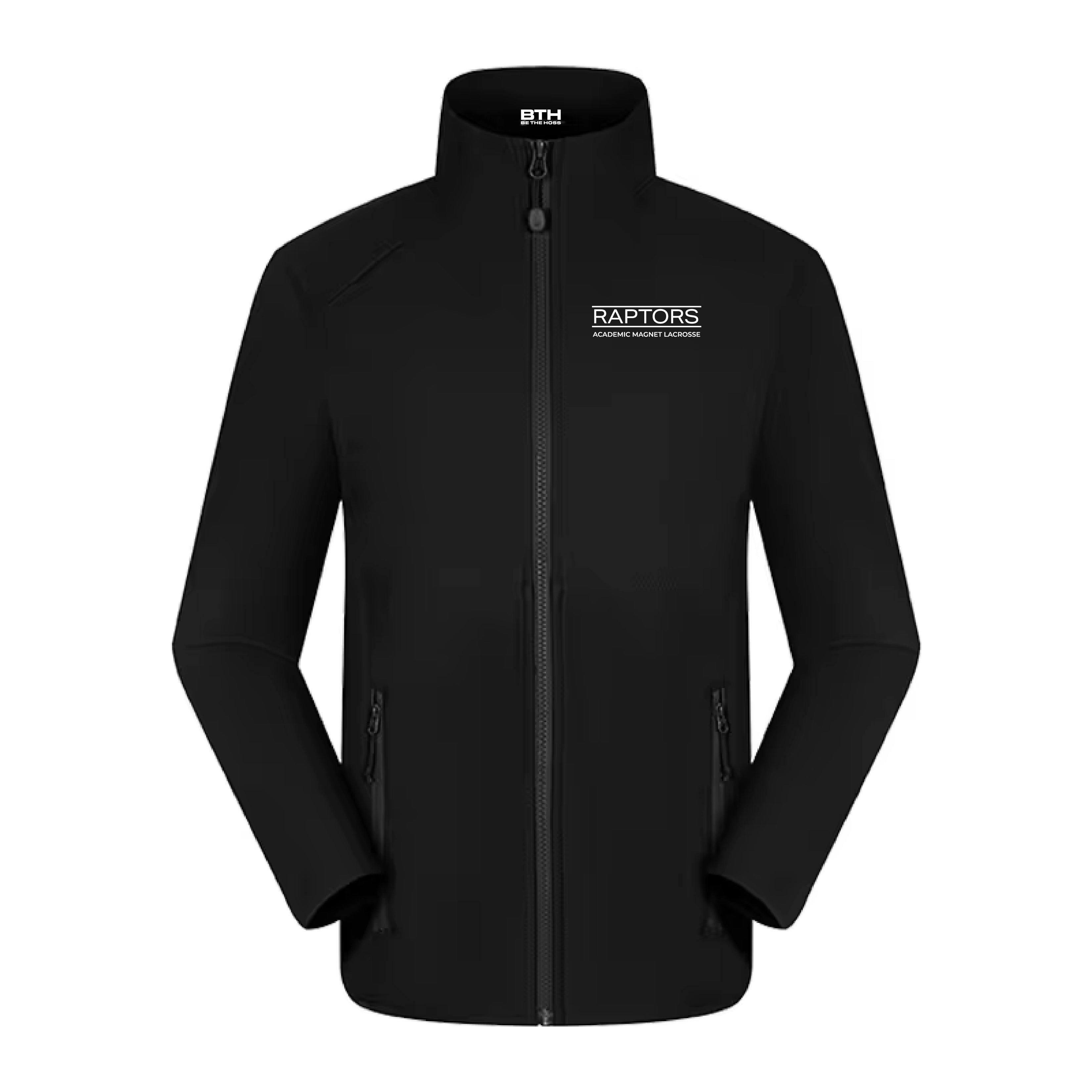 Raptors Lacrosse Full Zip Waterproof Jacket - Black