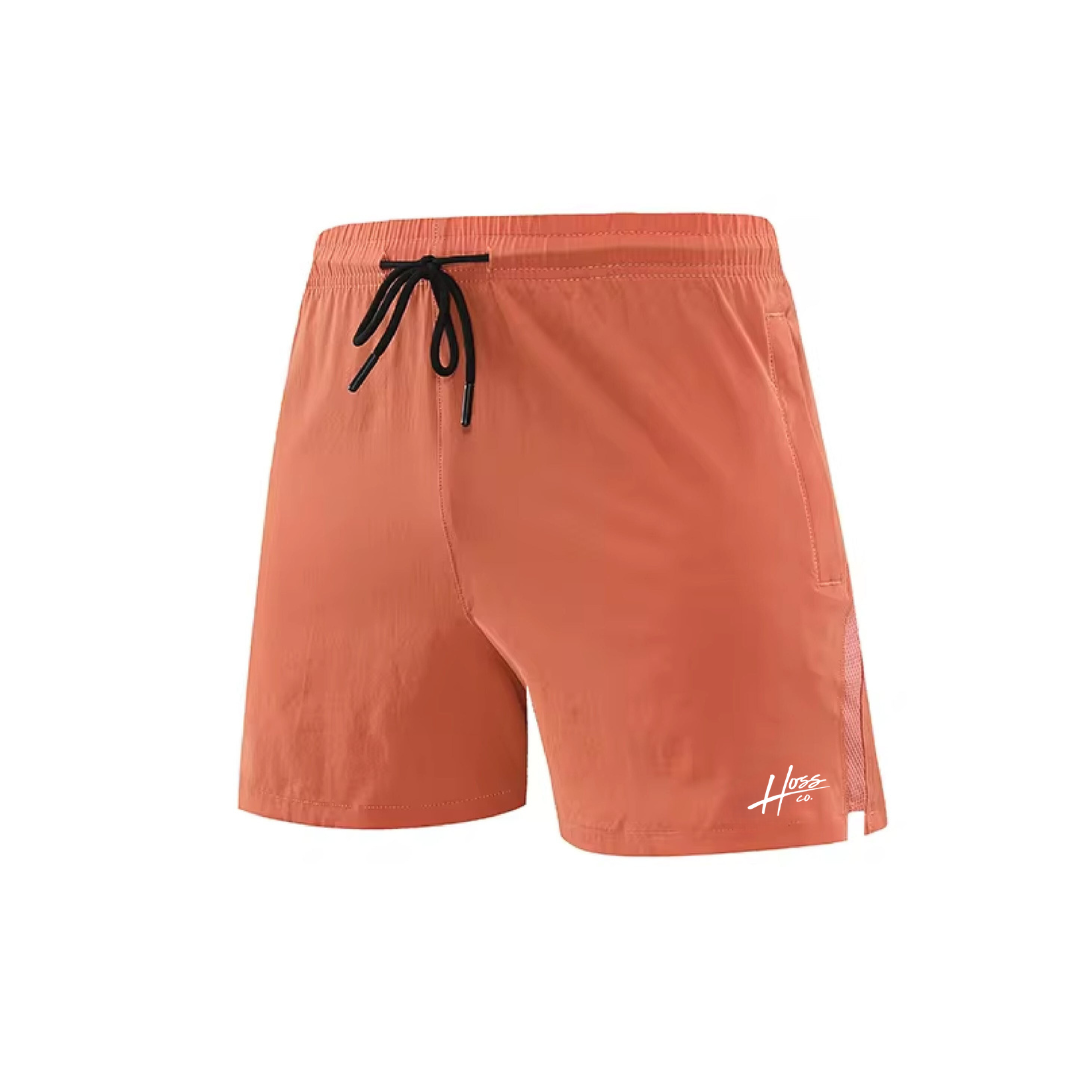 Hoss Mens Running Shorts Orange Medium