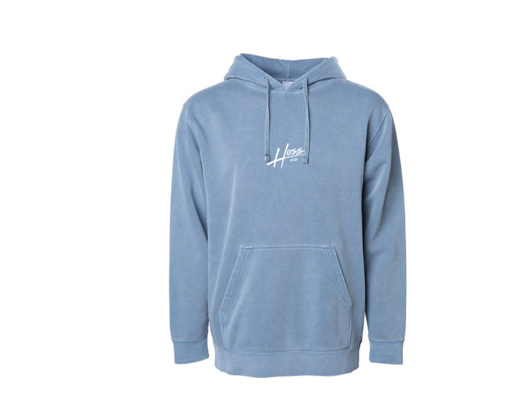 Unisex Slate Blue Pigment Dyed Hoodie