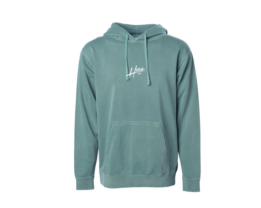 Unisex Green Pigment Dyed Hoodie