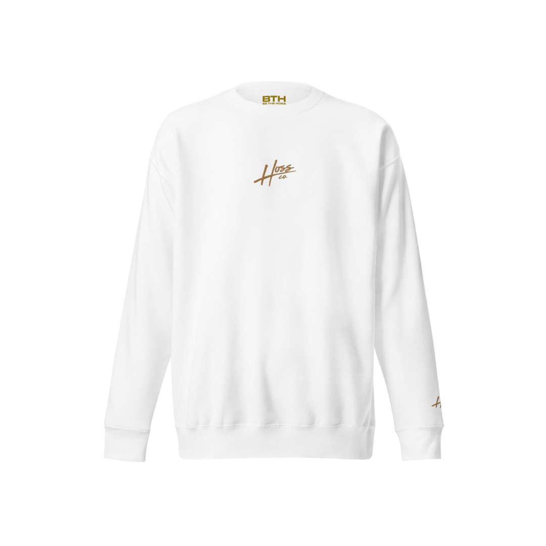 Hoss White Unisex Crewneck